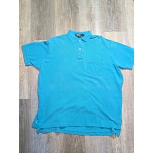 Polo Ralph Lauren Men's Classic Fit Short Sleeve Pique Mesh Polo Shirt Aqua Blue